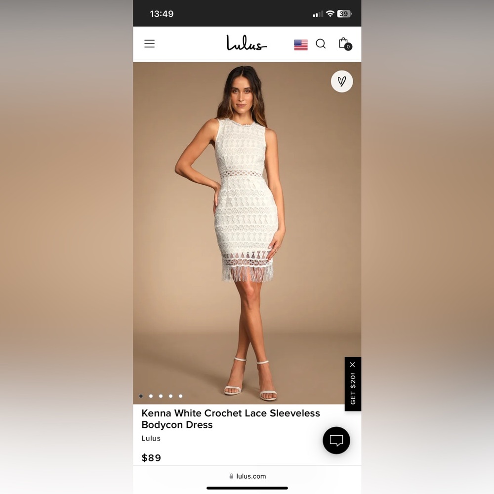 White mini dress